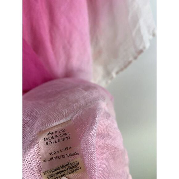 SOFT SURROUNDINGS Womens poncho Petite Size PL PXL Linen Pink Tunic Cove - Picture 6 of 7